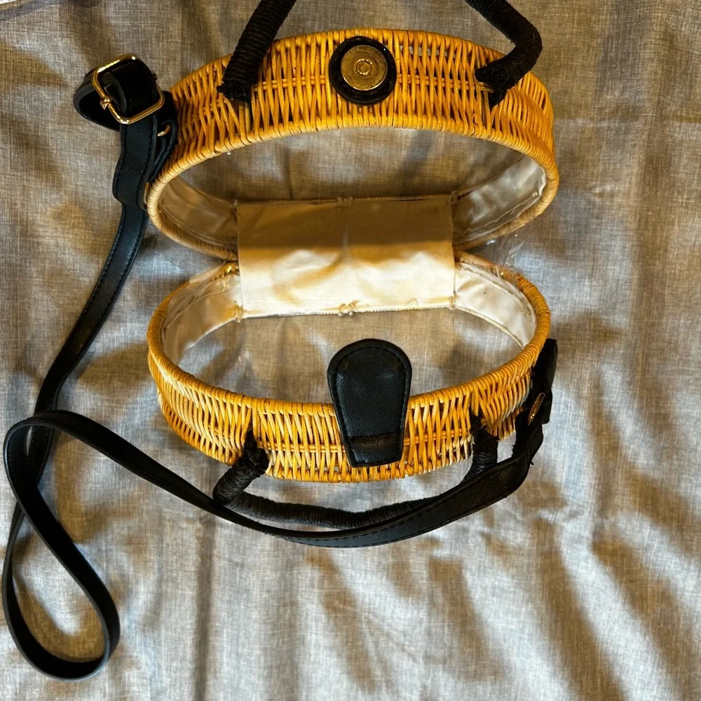 Target Bamboo/Whicker Transparent Crossbody Bag - Picture 2 of 6